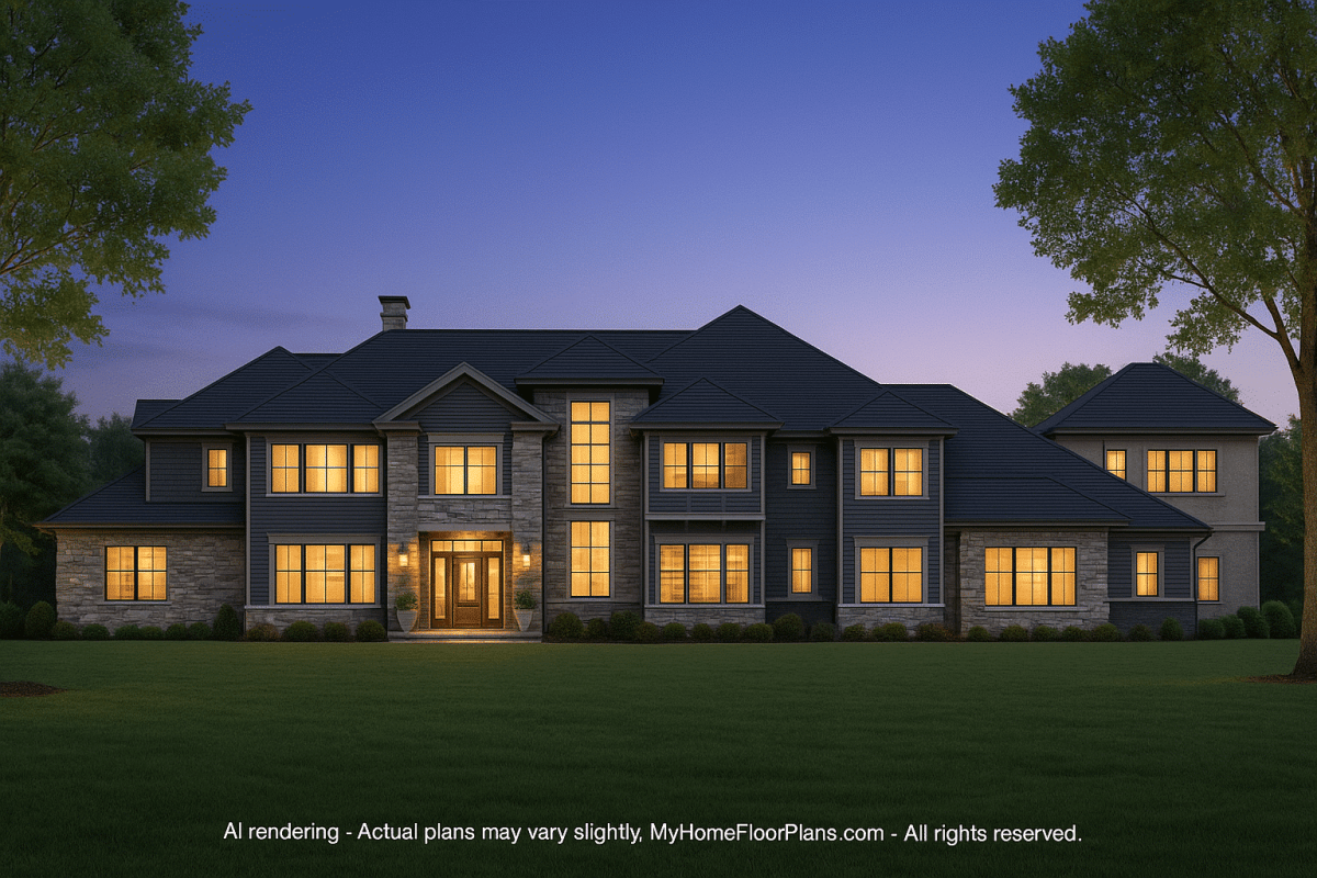 Luxurious 2-Story House Plan with CAD Architecture & Bonus Features