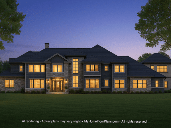 Luxurious 2-Story House Plan with CAD Architecture & Bonus Features