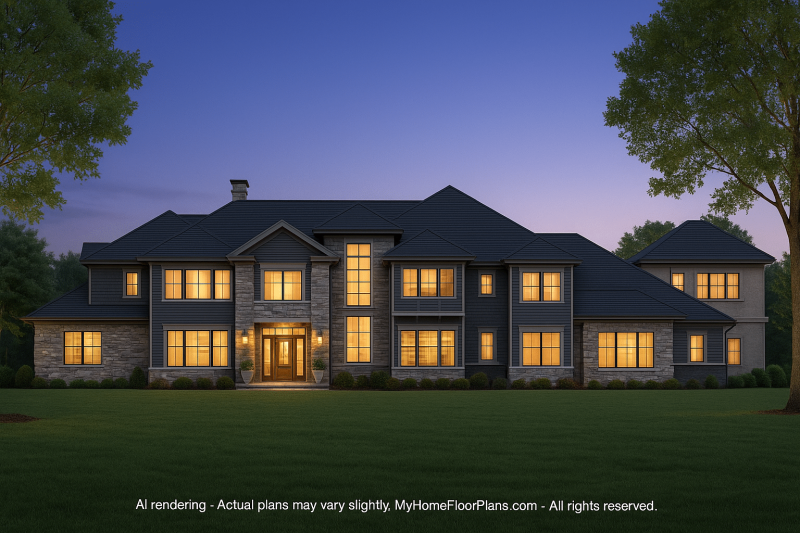 Luxurious 2-Story House Plan with CAD Architecture & Bonus Features