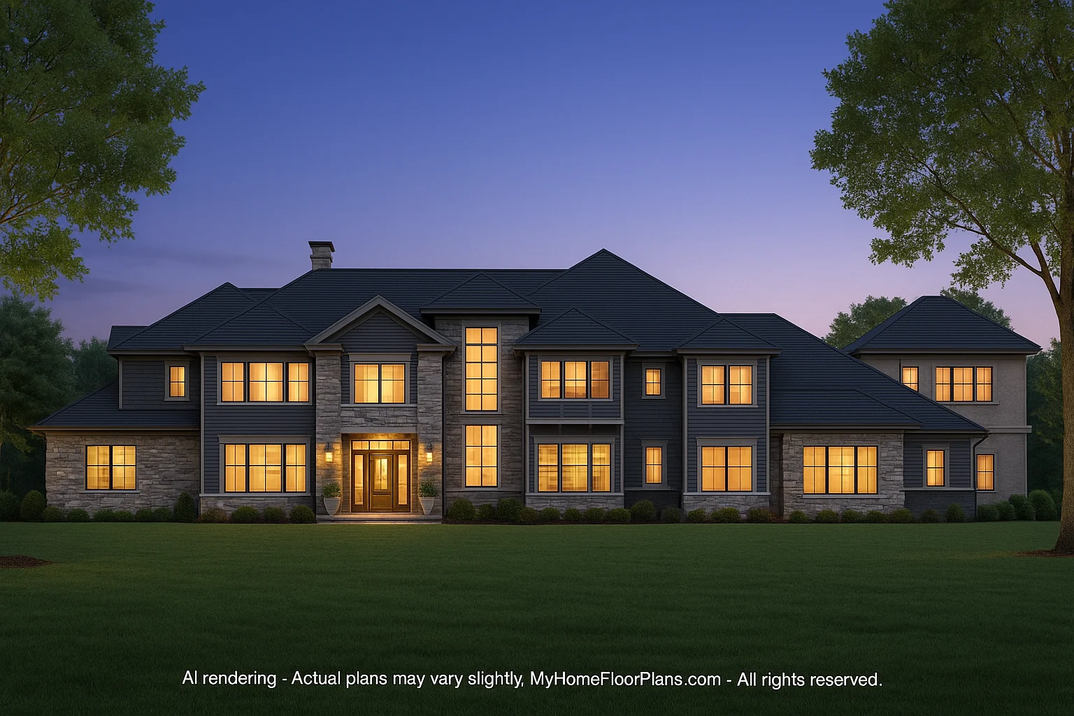 Luxurious 2-Story House Plan with CAD Architecture & Bonus Features