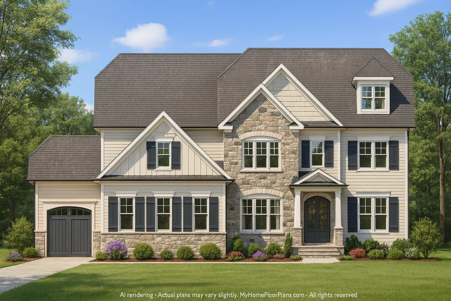 Luxurious 5-Bedroom House Plan with Timeless Architecture