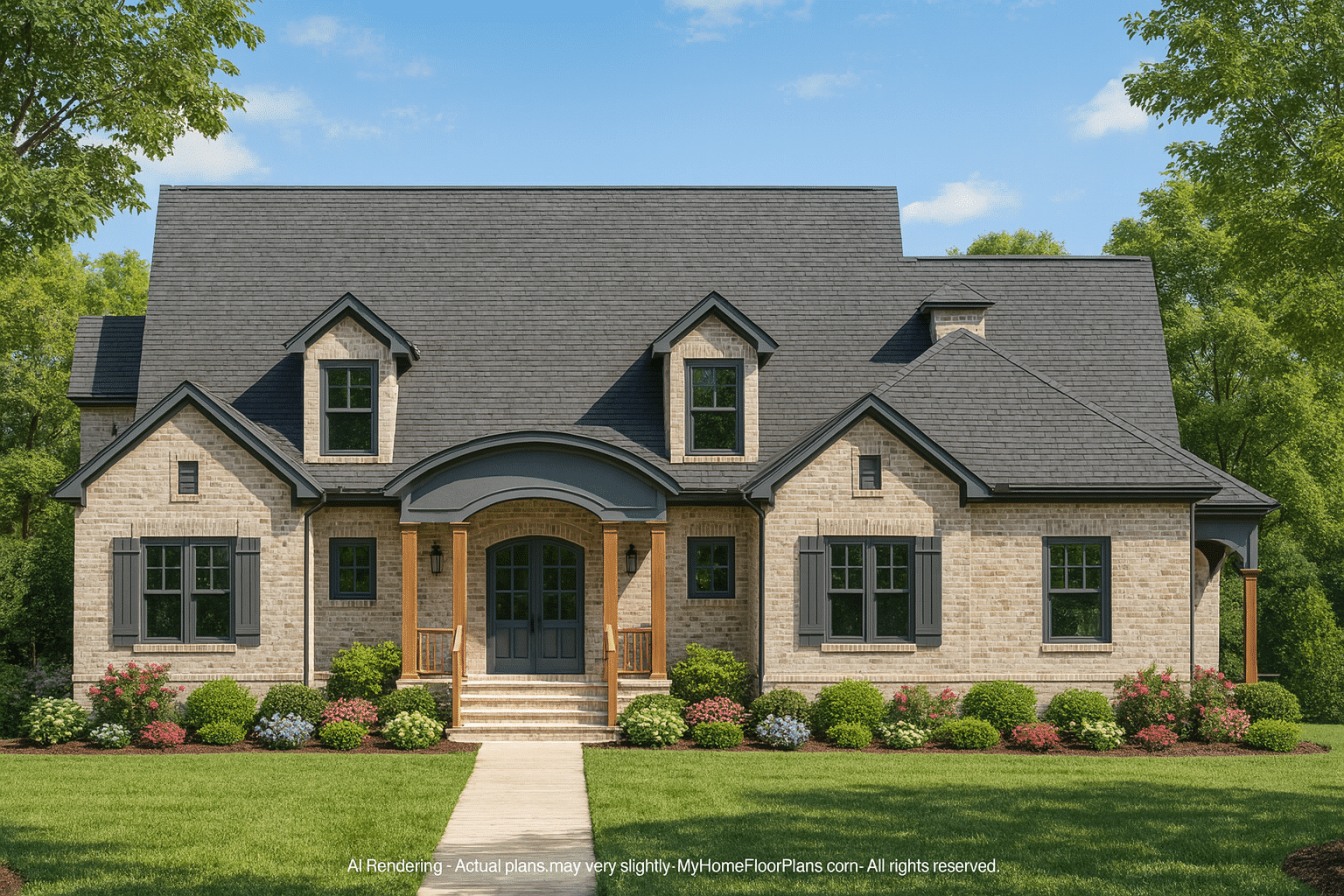 Luxury 1.5-Story House Plan with Pool House & Modern Features