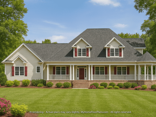 Luxury 2-Story House Plan with 3,309 Sq. Ft. and Modern Architecture