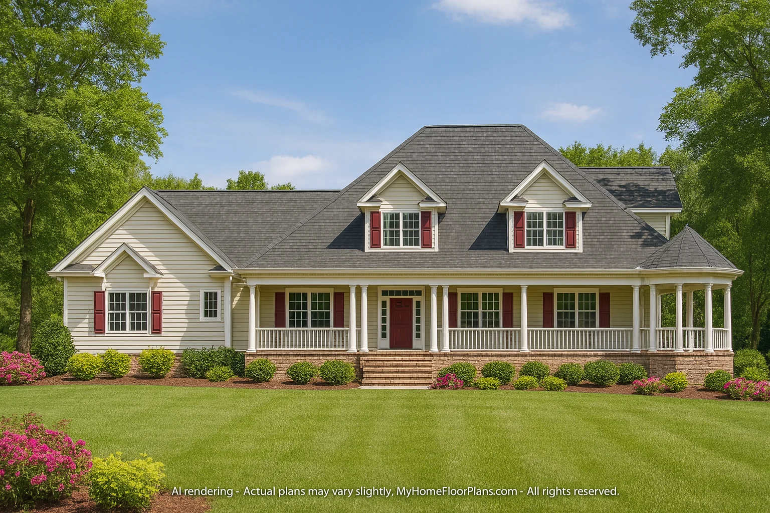 Luxury 2-Story House Plan with 3,309 Sq. Ft. and Modern Architecture