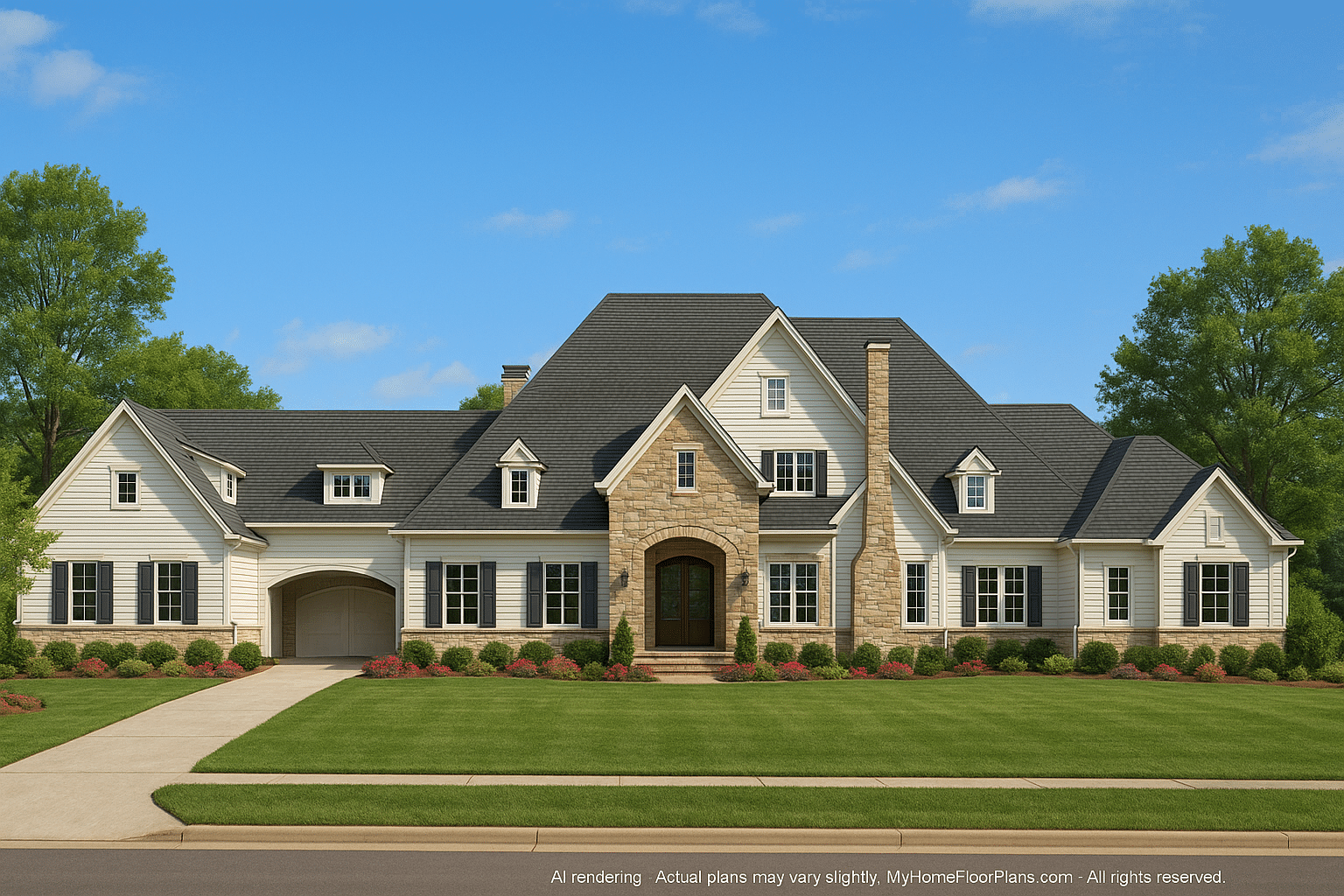 Luxury 2-Story House Plan with CAD Blueprints & Elegant Architecture