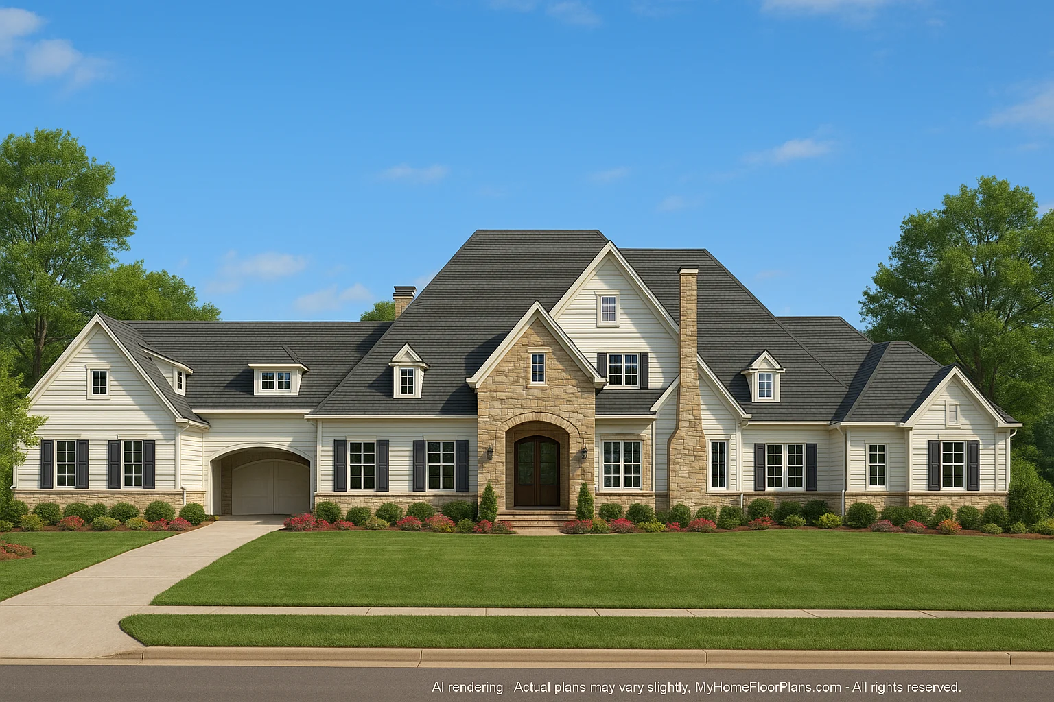 Luxury 2-Story House Plan with CAD Blueprints & Elegant Architecture