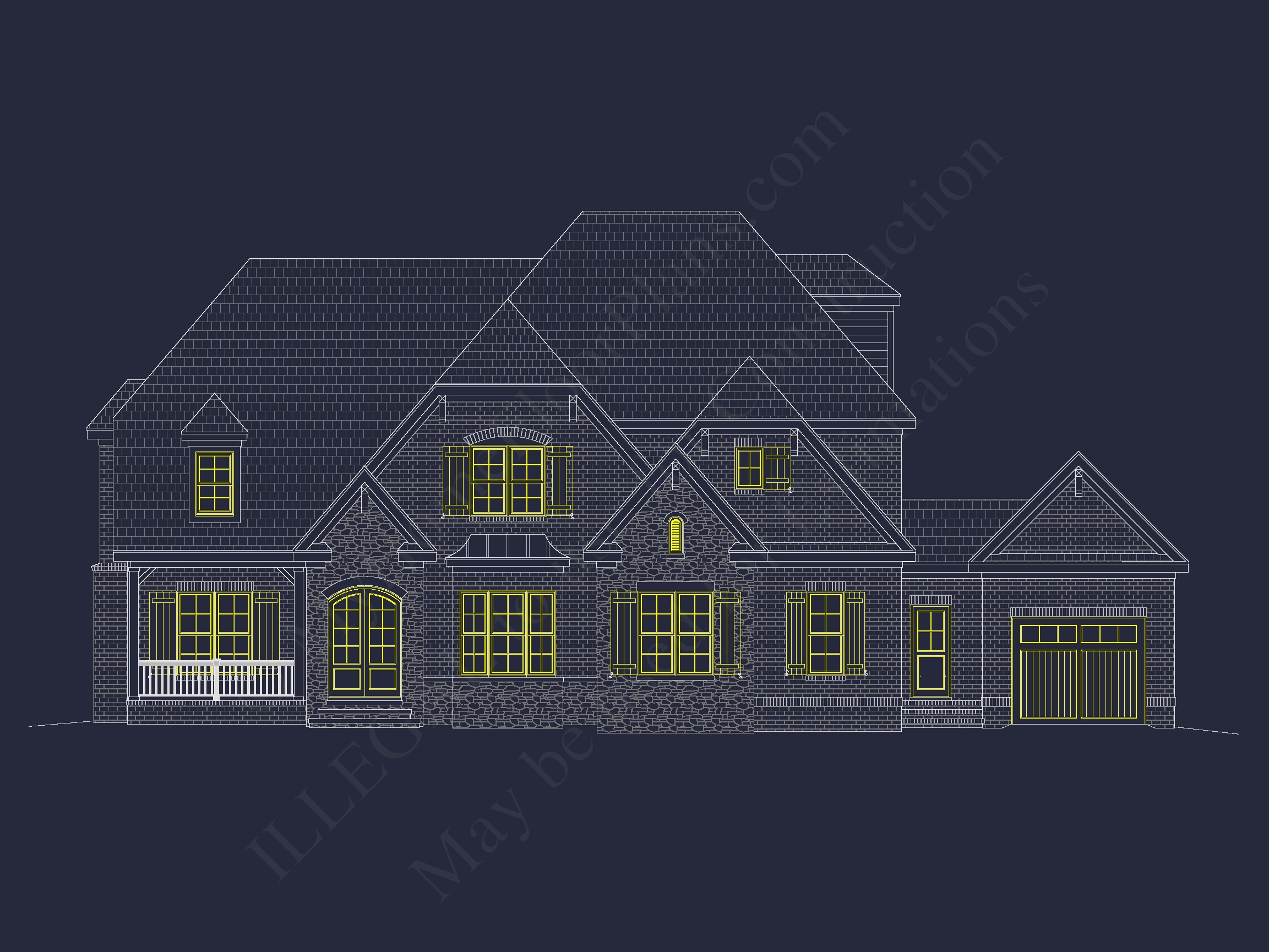 Luxury 2-Story House Plan with 5 Bedrooms, Vaulted Ceilings & CAD Blueprints
