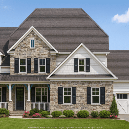 Luxury House Plan with Sloped Lot Design, CAD Blueprints & Grand Layout