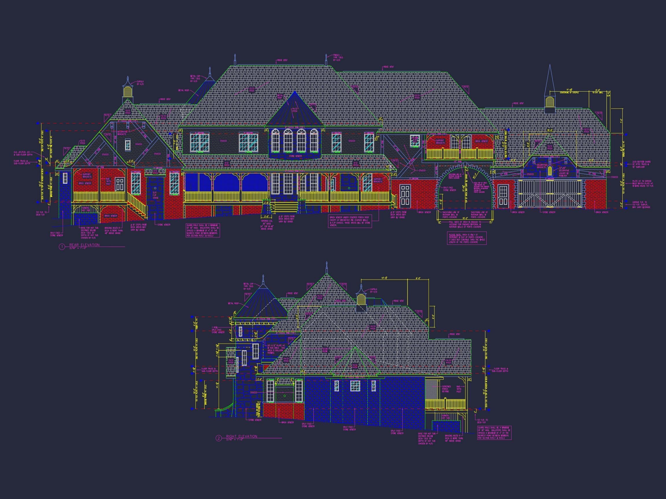 Luxury Victorian Home Floor Plan with Grand Architecture & CAD Blueprints