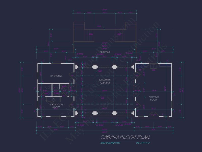 Luxury Pool House Plan with Covered Terrace & Open Layout