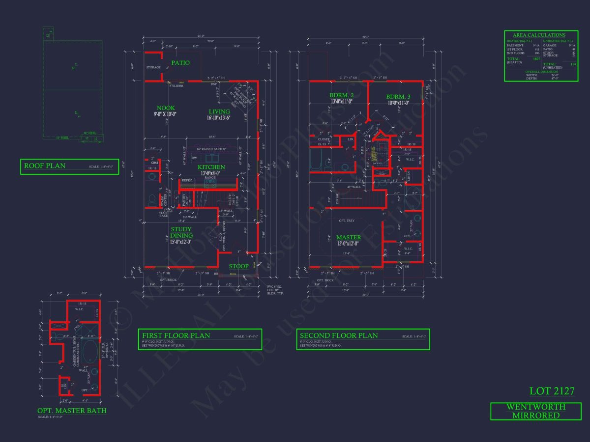 Modern Colonial Revival House Plan with 2 Floors and Open Design