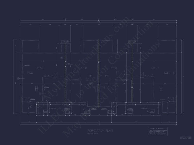 4-Unit Townhome Floor Plan with Open Layout and Craftsman Design