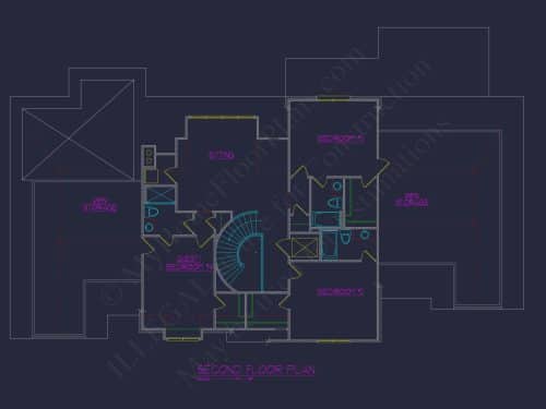 Luxury 3-Story House Plan with CAD Blueprints and Timeless Design
