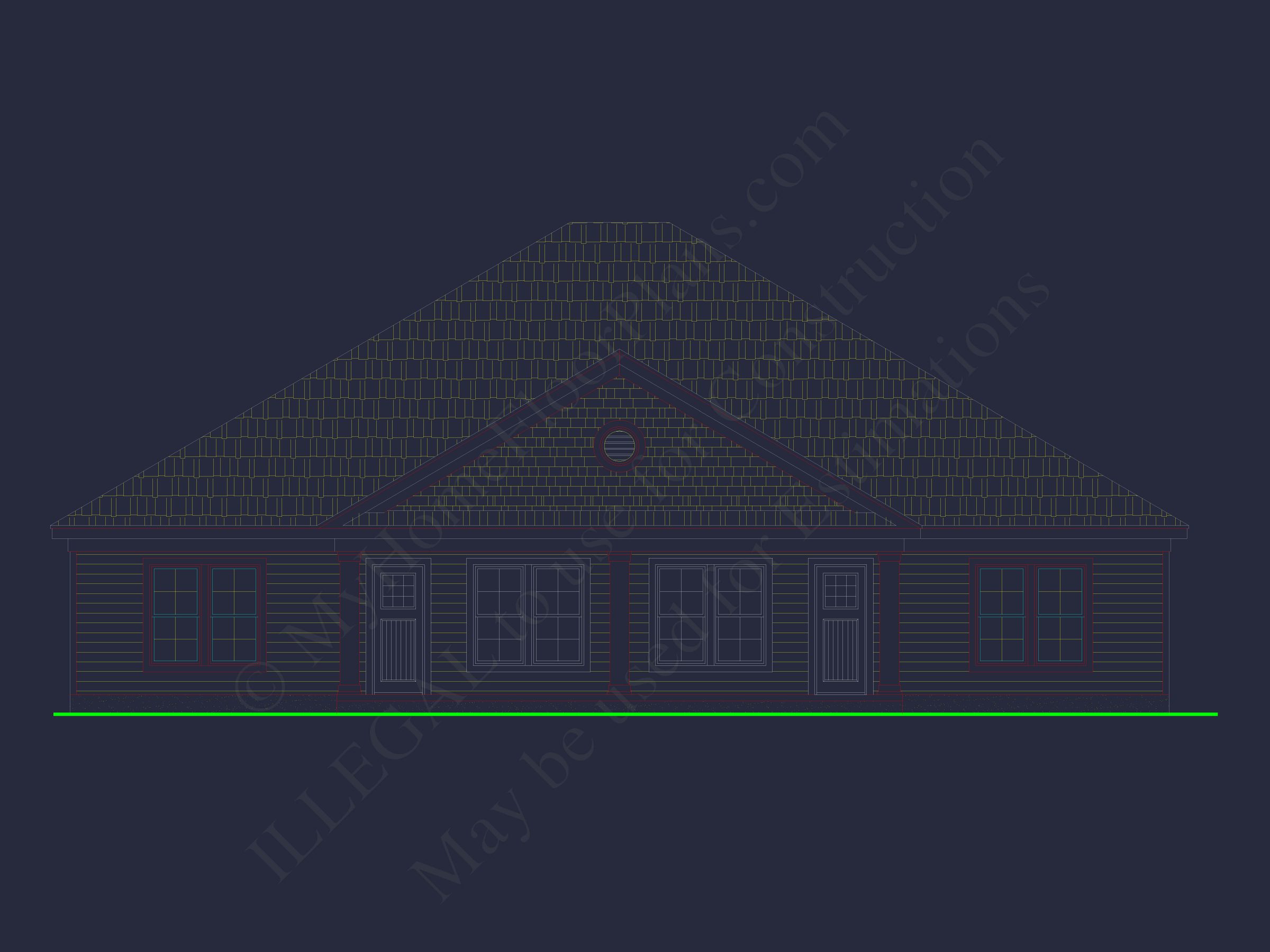 Modern Duplex House Floor Plan with CAD Blueprint Designs