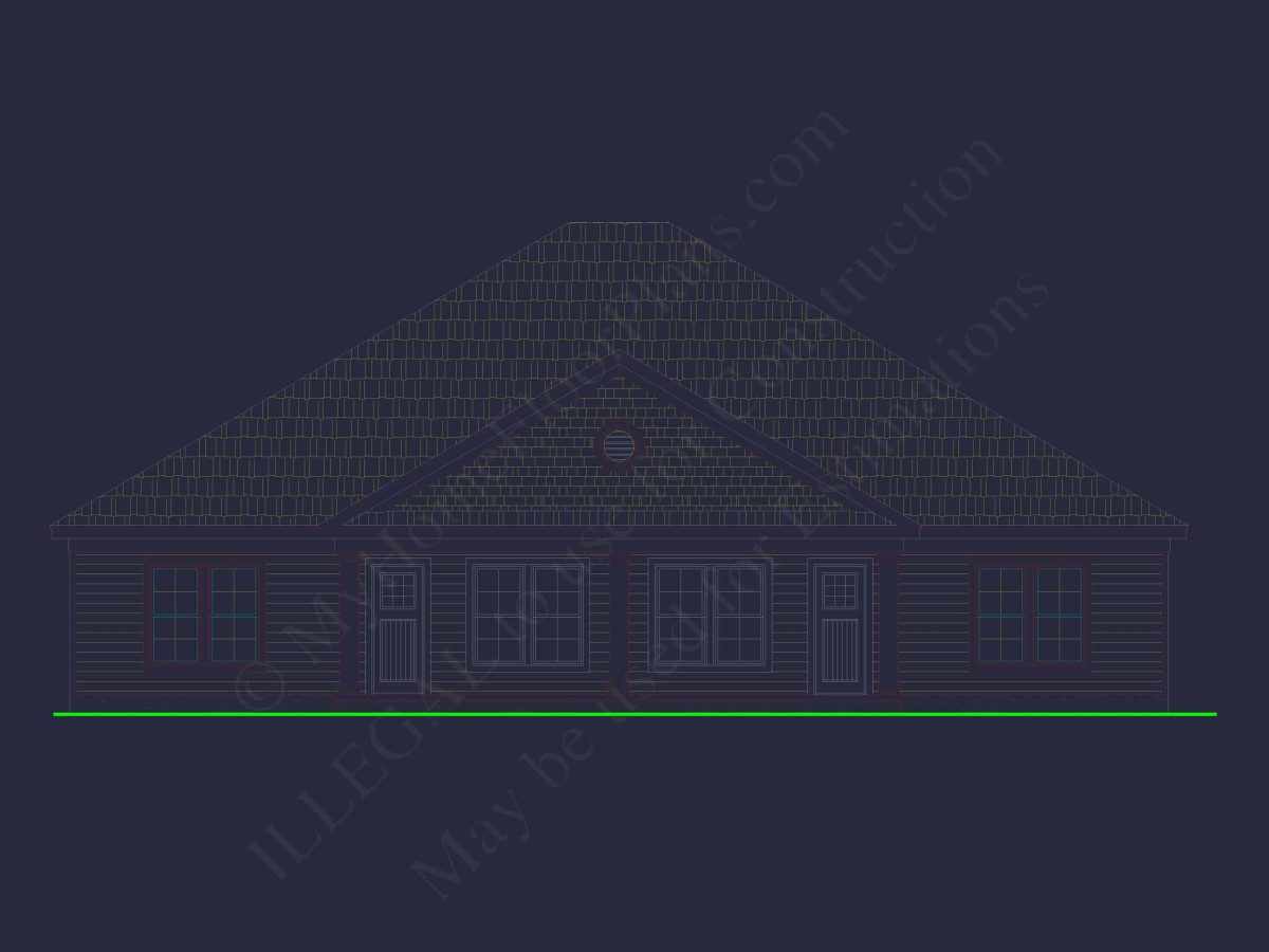 Modern Duplex House Floor Plan with CAD Blueprint Designs
