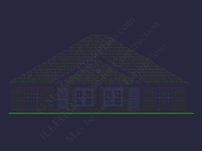 Modern Duplex House Floor Plan with CAD Blueprint Designs