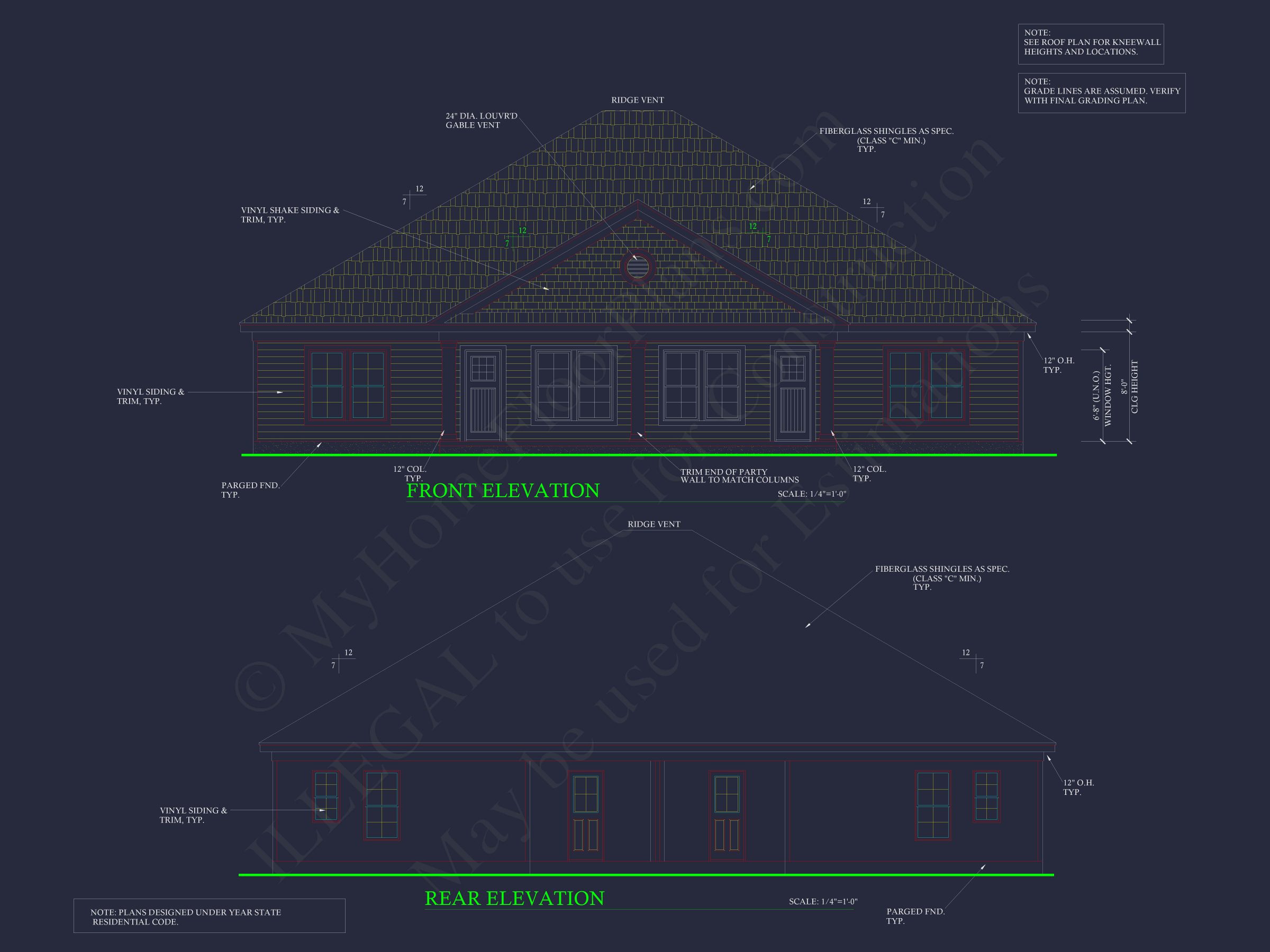 Modern Duplex House Floor Plan with CAD Blueprint Designs