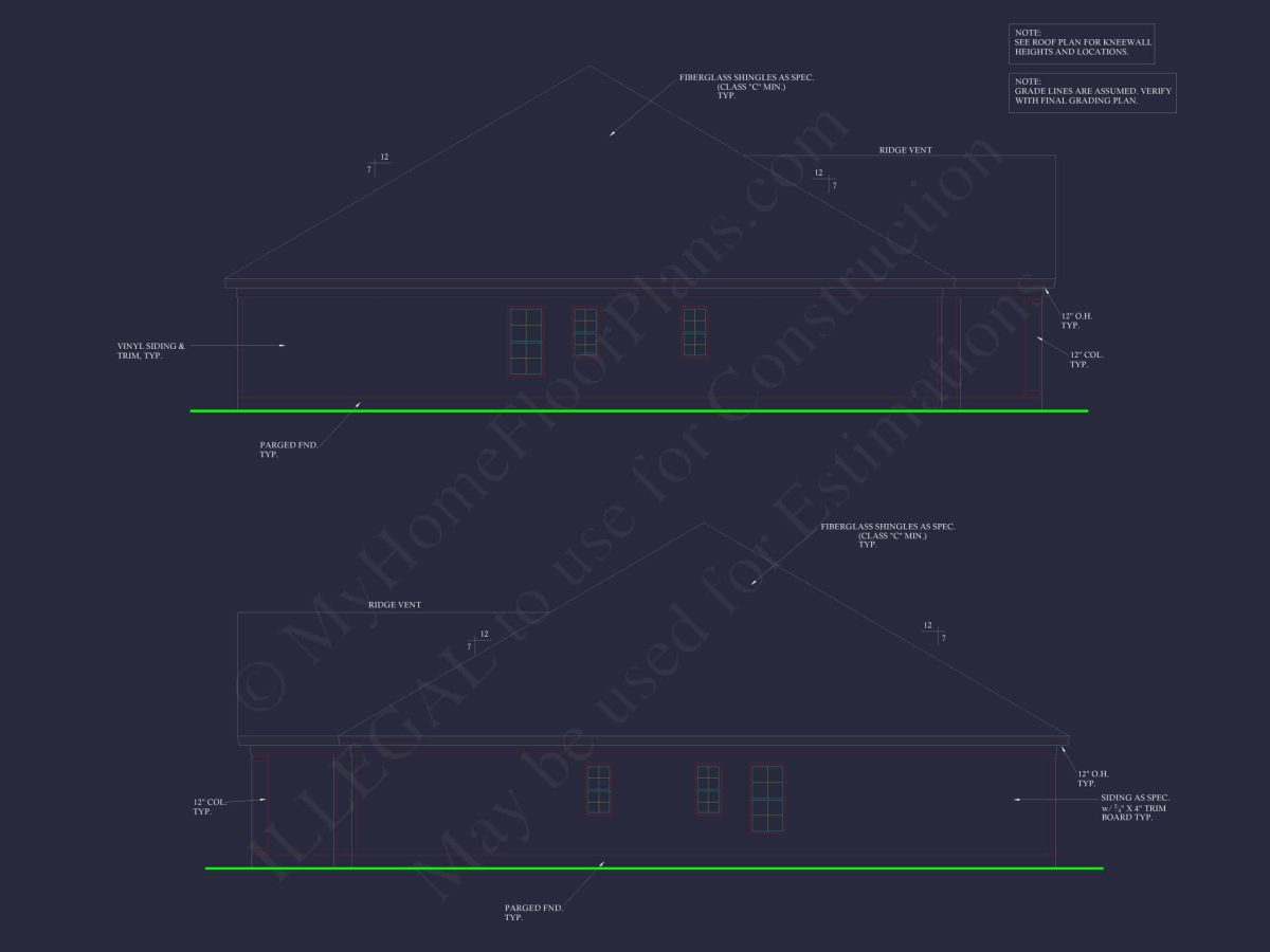 Modern Duplex House Floor Plan with CAD Blueprint Designs
