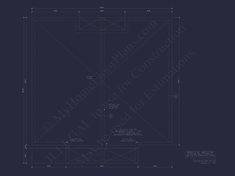 Modern Duplex House Floor Plan with CAD Blueprint Designs