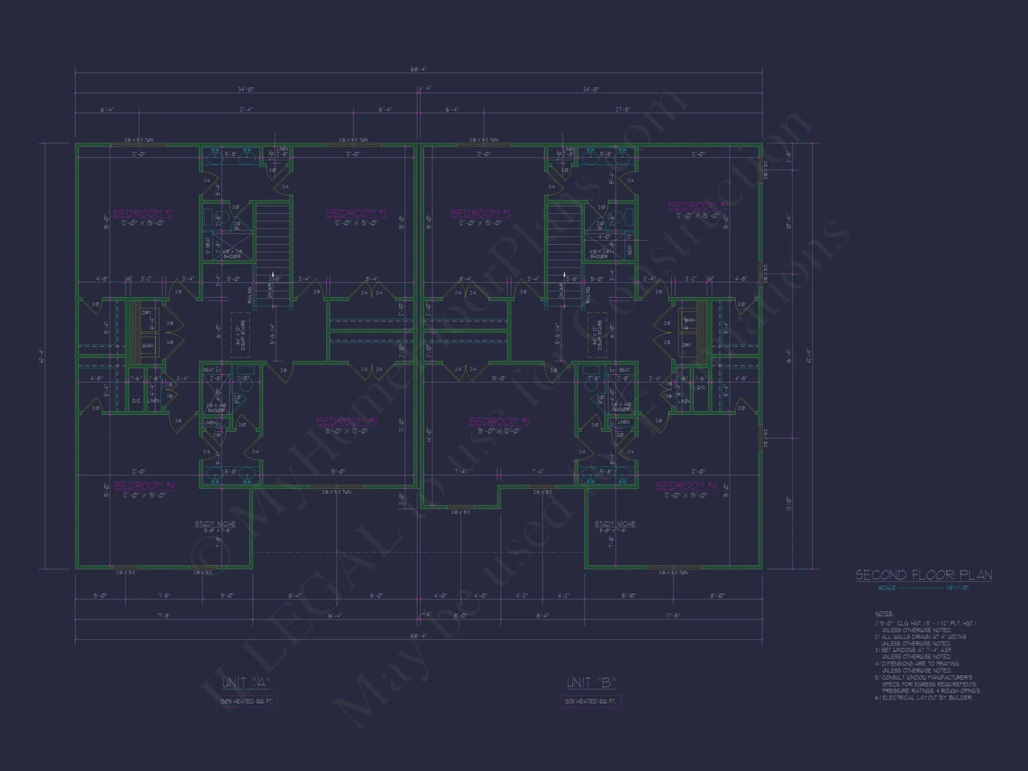 Beautiful Duplex Home Design with Functional CAD Blueprint