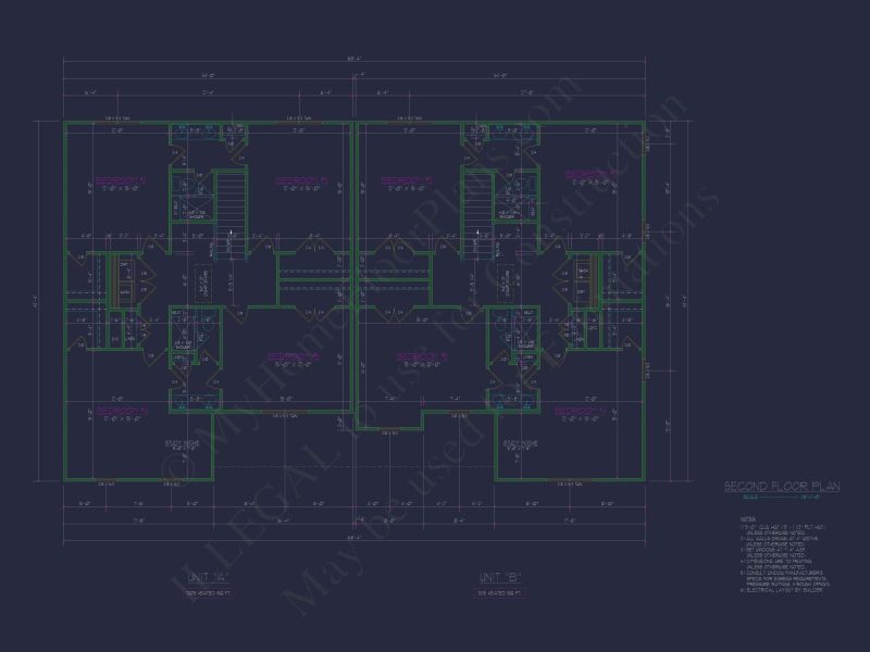 Beautiful Duplex Home Design with Functional CAD Blueprint