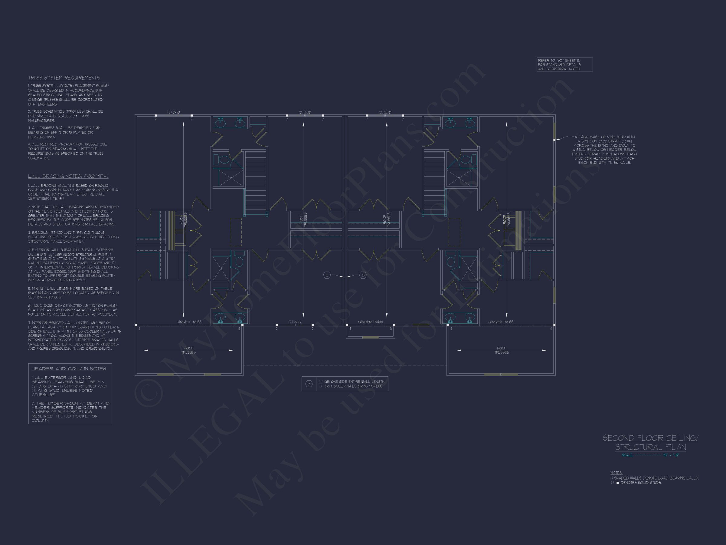 Beautiful Duplex Home Design with Functional CAD Blueprint