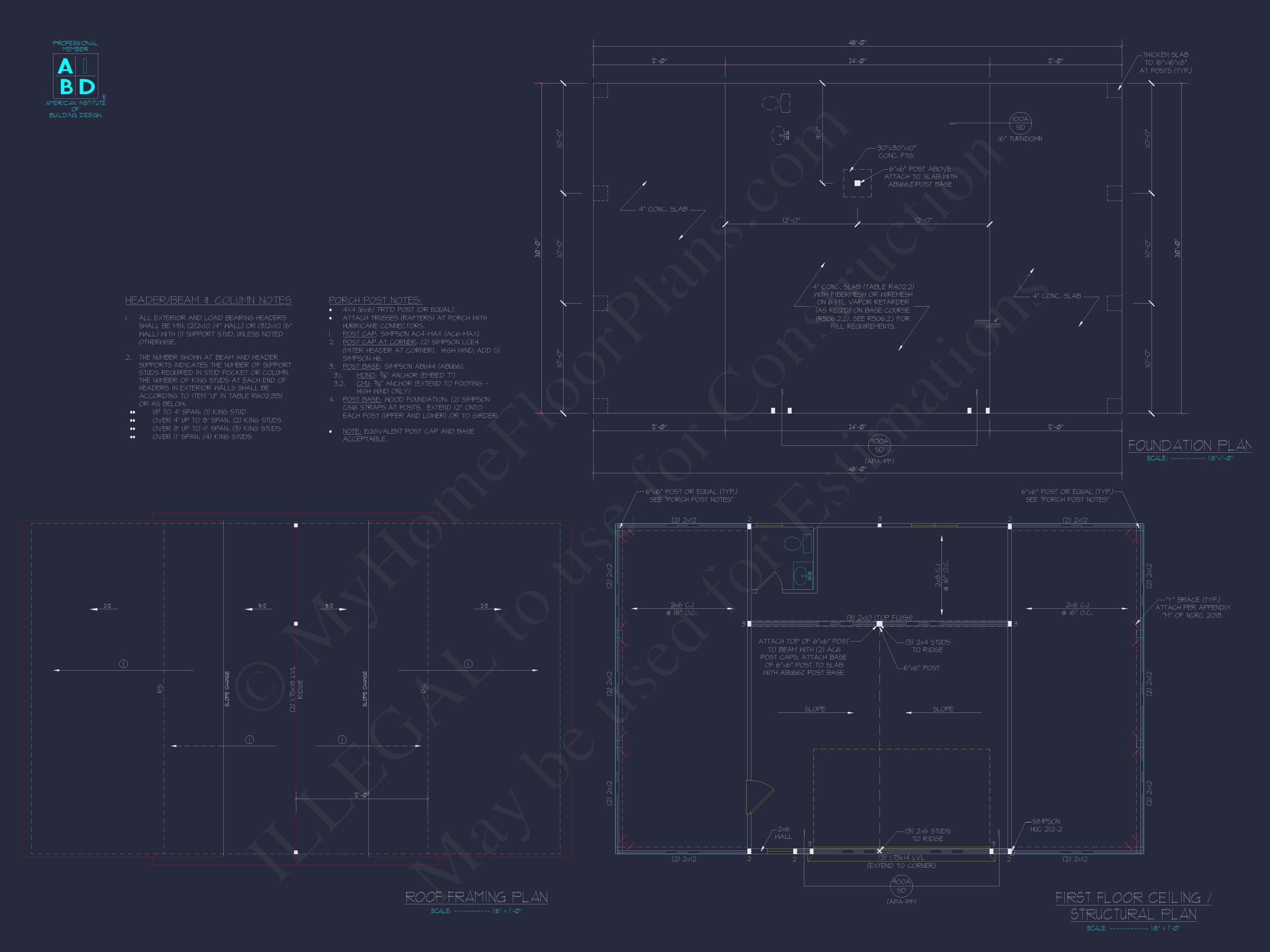Modern Garage & Workshop Home Plan with Functional Layout and CAD Files