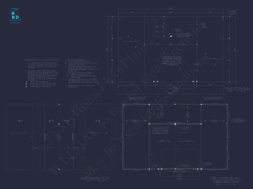 Modern Garage & Workshop Home Plan with Functional Layout and CAD Files