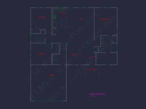 Traditional Ranch Home Plan with Open Floor Design and CAD