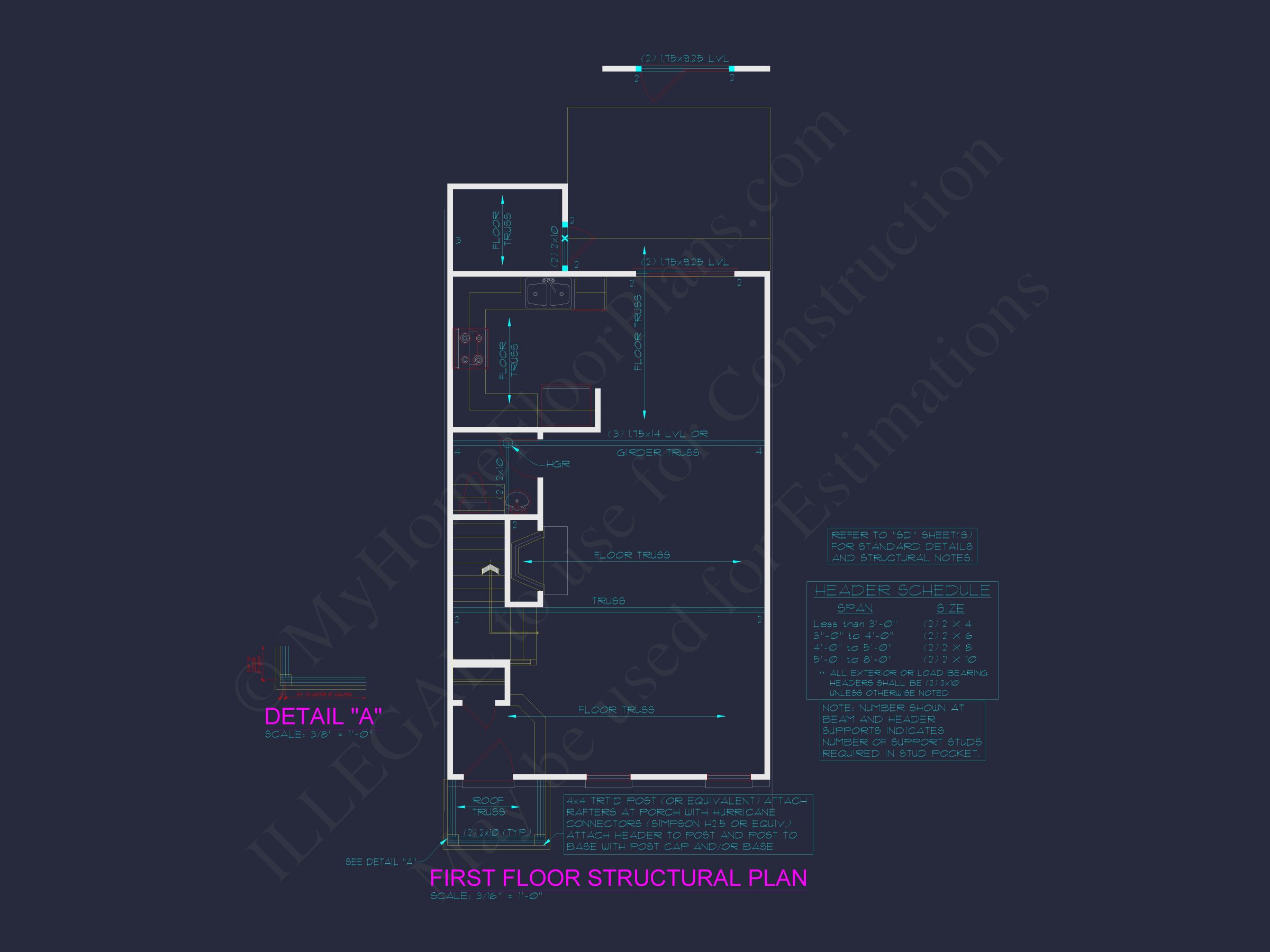 Modern Townhome Floor Plan with Open Layout and CAD Files