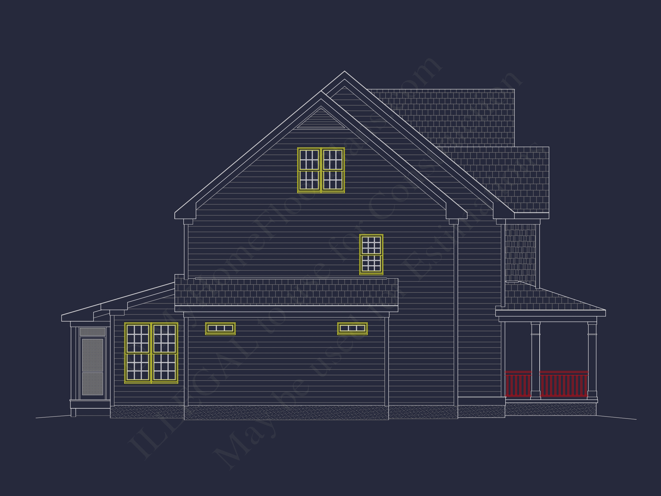 Charming 3-Story House Plan with Detailed CAD Blueprint