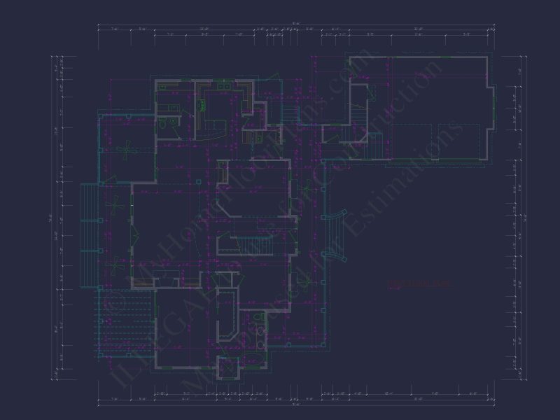 Charming 2-Story House Plan with 3 Beds, CAD Blueprint, and Craftsman Design