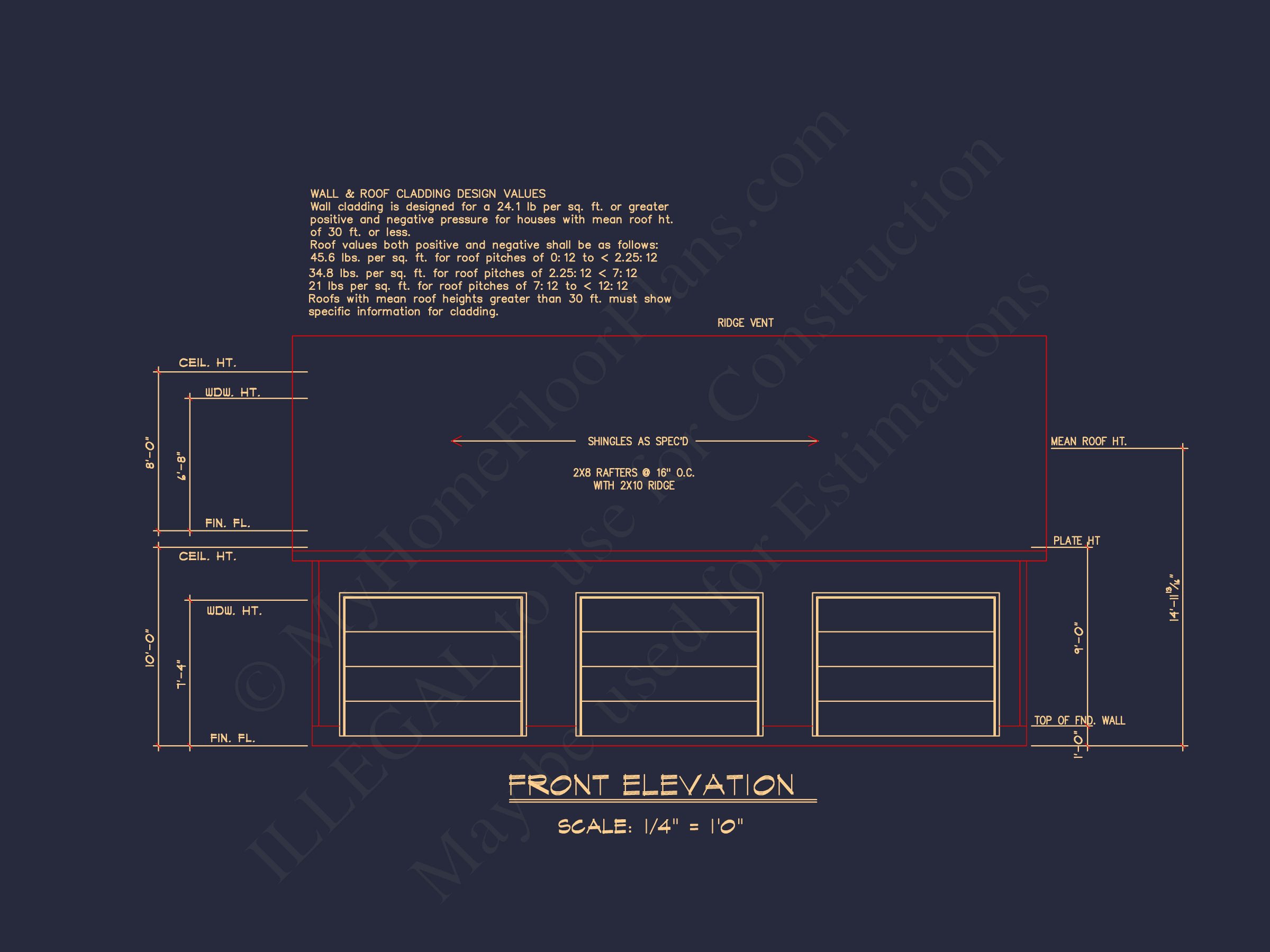Two-Story Garage house Plan with CAD Designs and Floor Plan