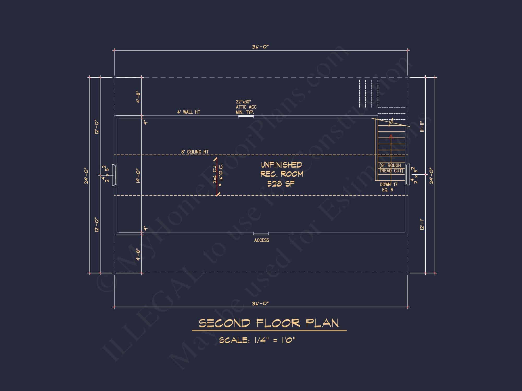 Two-Story Garage house Plan with CAD Designs and Floor Plan