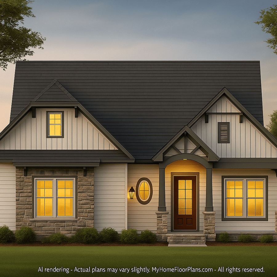 Make the house realistic, landscape orientation, and display entire house. Do not cut off right or left side of house!