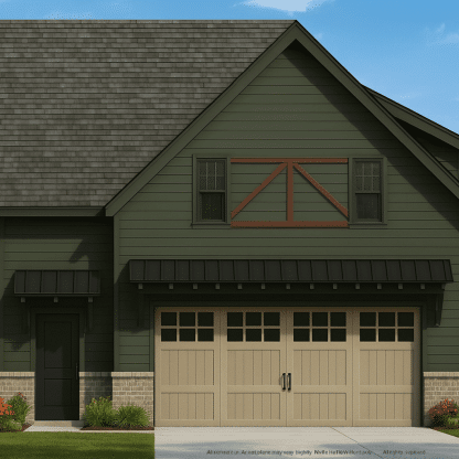 Modern 2-Story Garage with Living Space Compact House Plan with CAD Blueprints