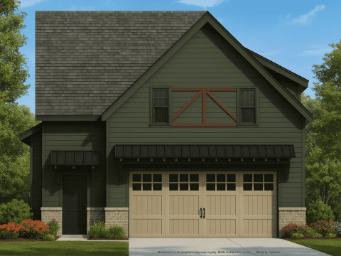Modern 2-Story Garage with Living Space Compact House Plan with CAD Blueprints