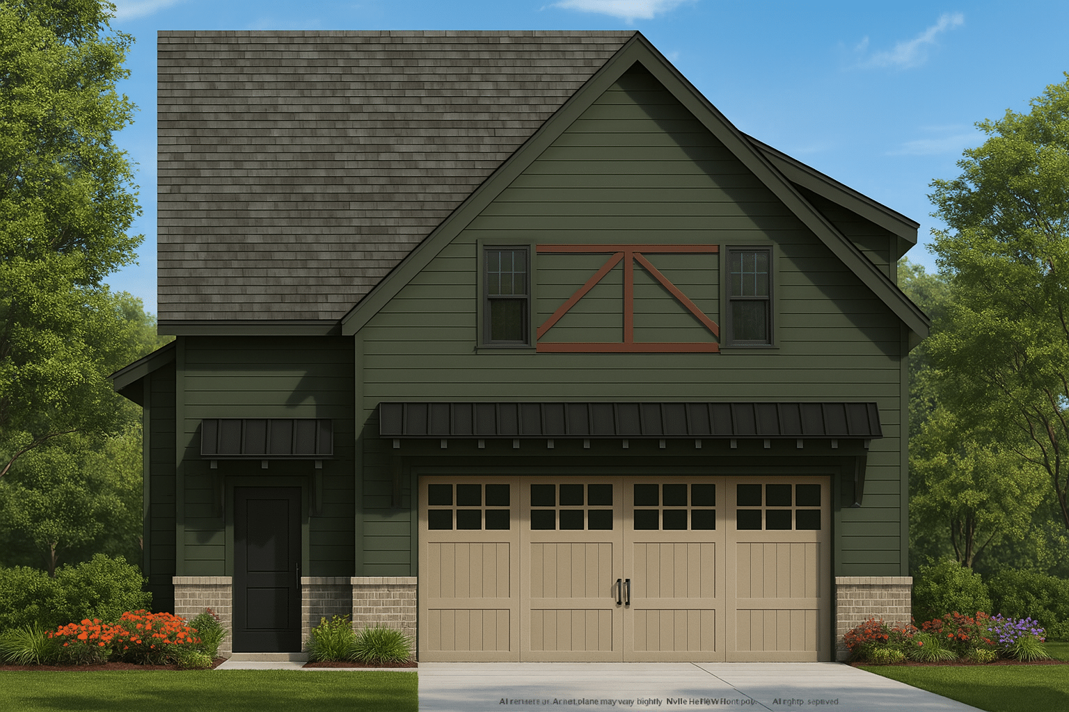 Modern 2-Story Garage with Living Space Compact House Plan with CAD Blueprints