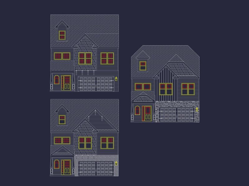 Modern 2-Story House Plan with Bonus Room & CAD Designs