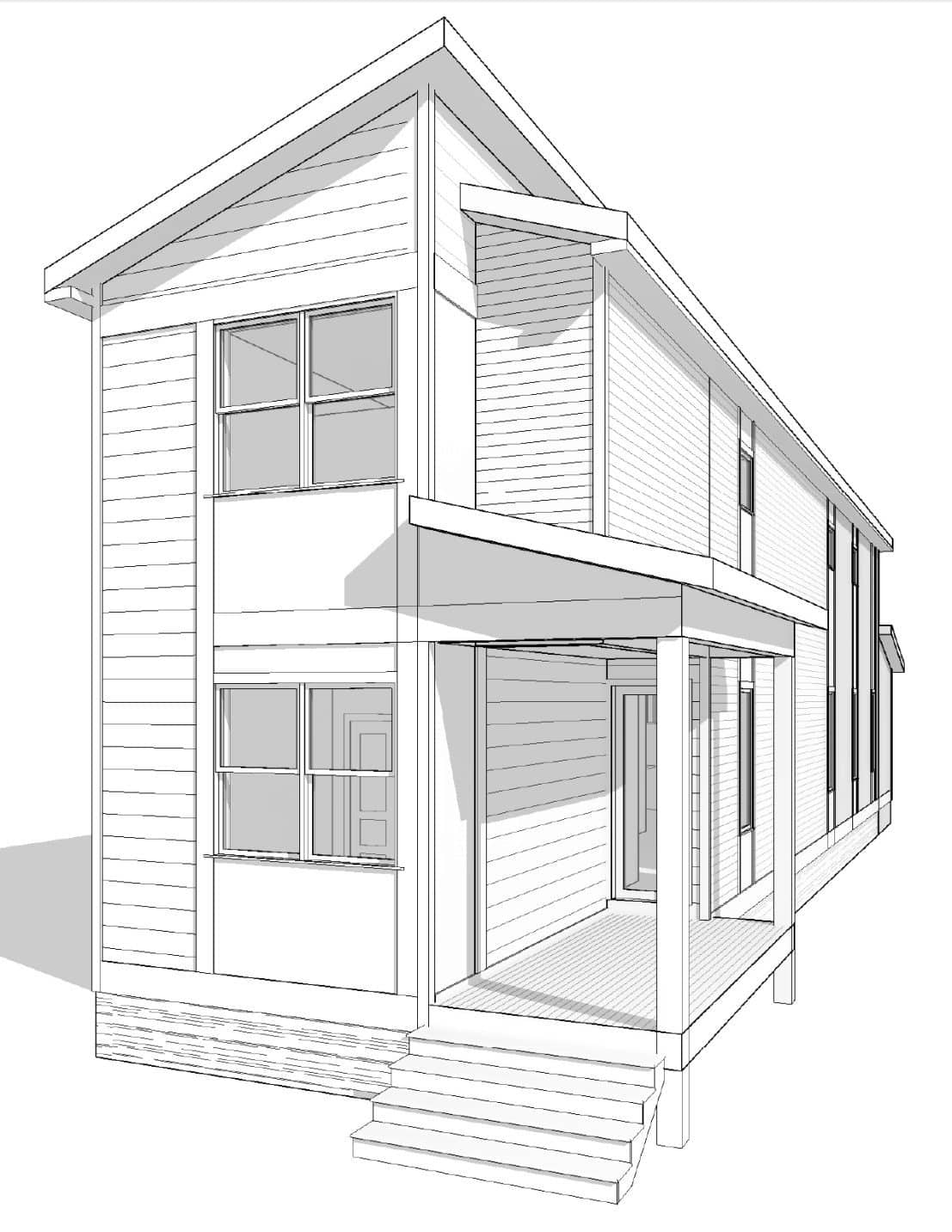 Modern-2-Story-Home-Plan-with-Open-Floor-Design-and-CAD-Blueprint