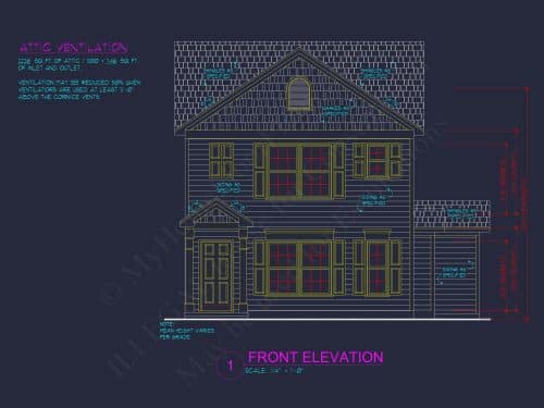 Modern 2-Story Home Plan with Side Garage