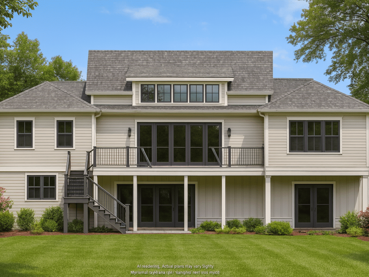 Modern 2-Story House Plan with 4 Bedrooms & Architectural CAD Blueprints
