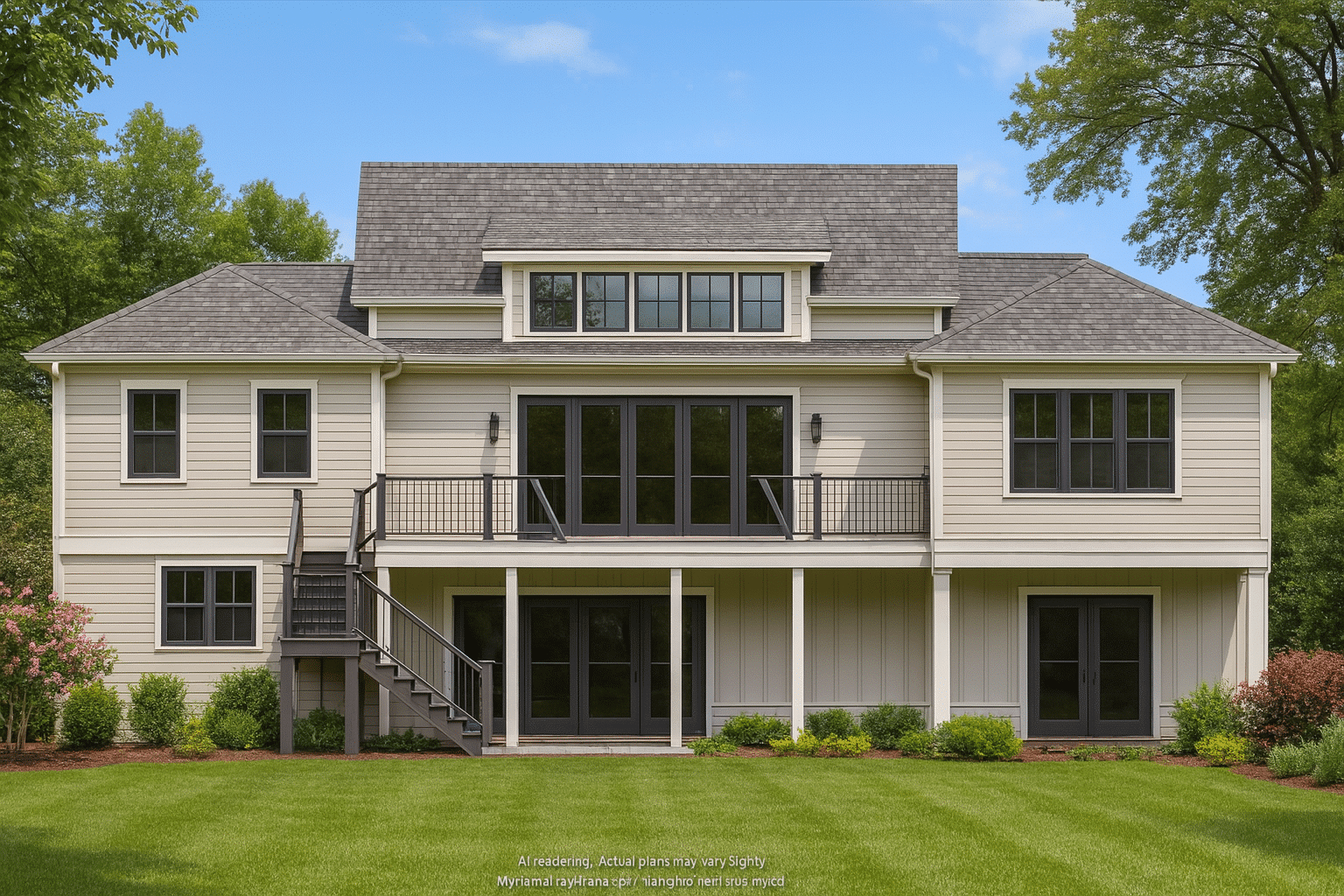 Modern 2-Story House Plan with 4 Bedrooms & Architectural CAD Blueprints