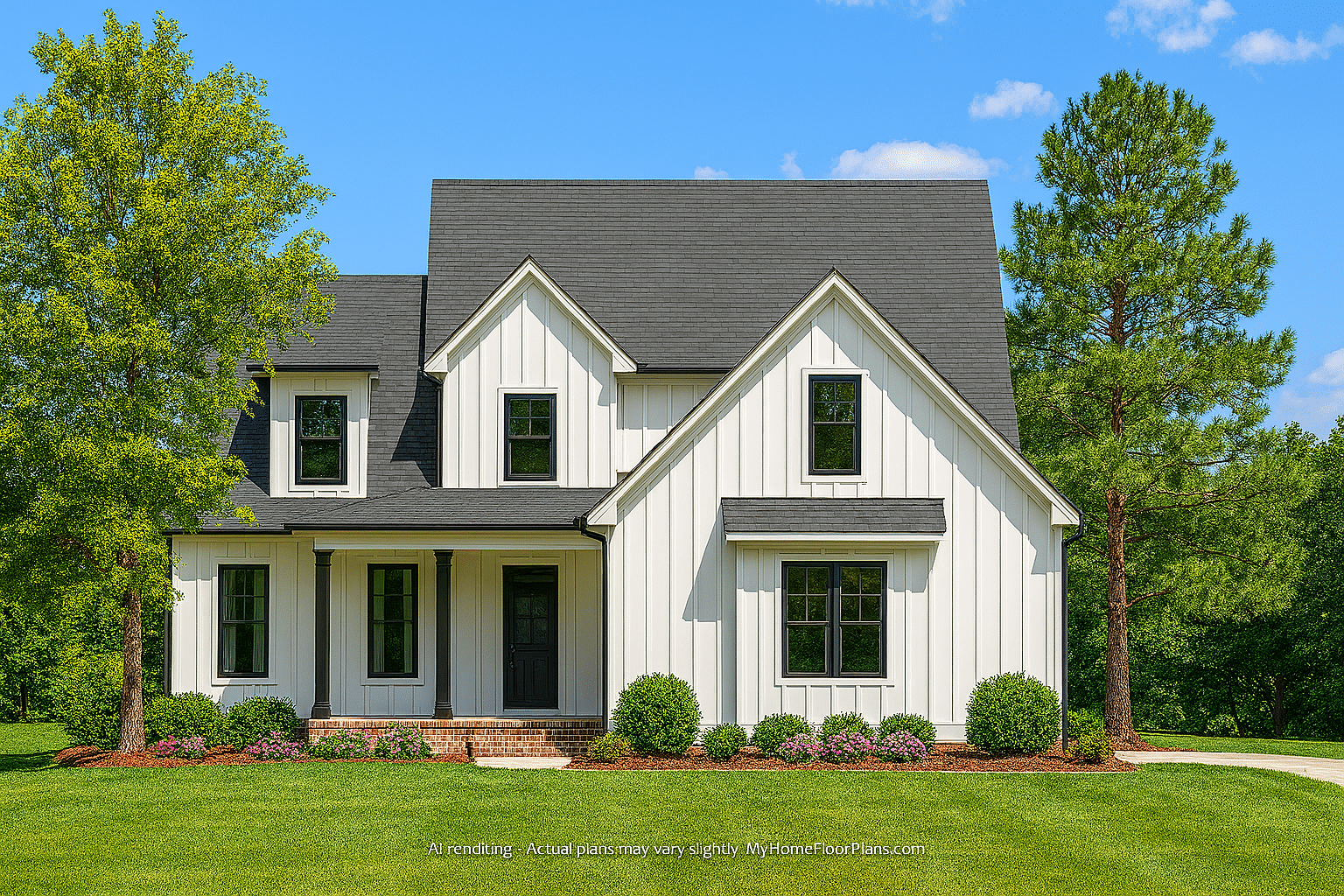 Modern 2-Story House Plan with 4 Bedrooms & CAD Floor Designs