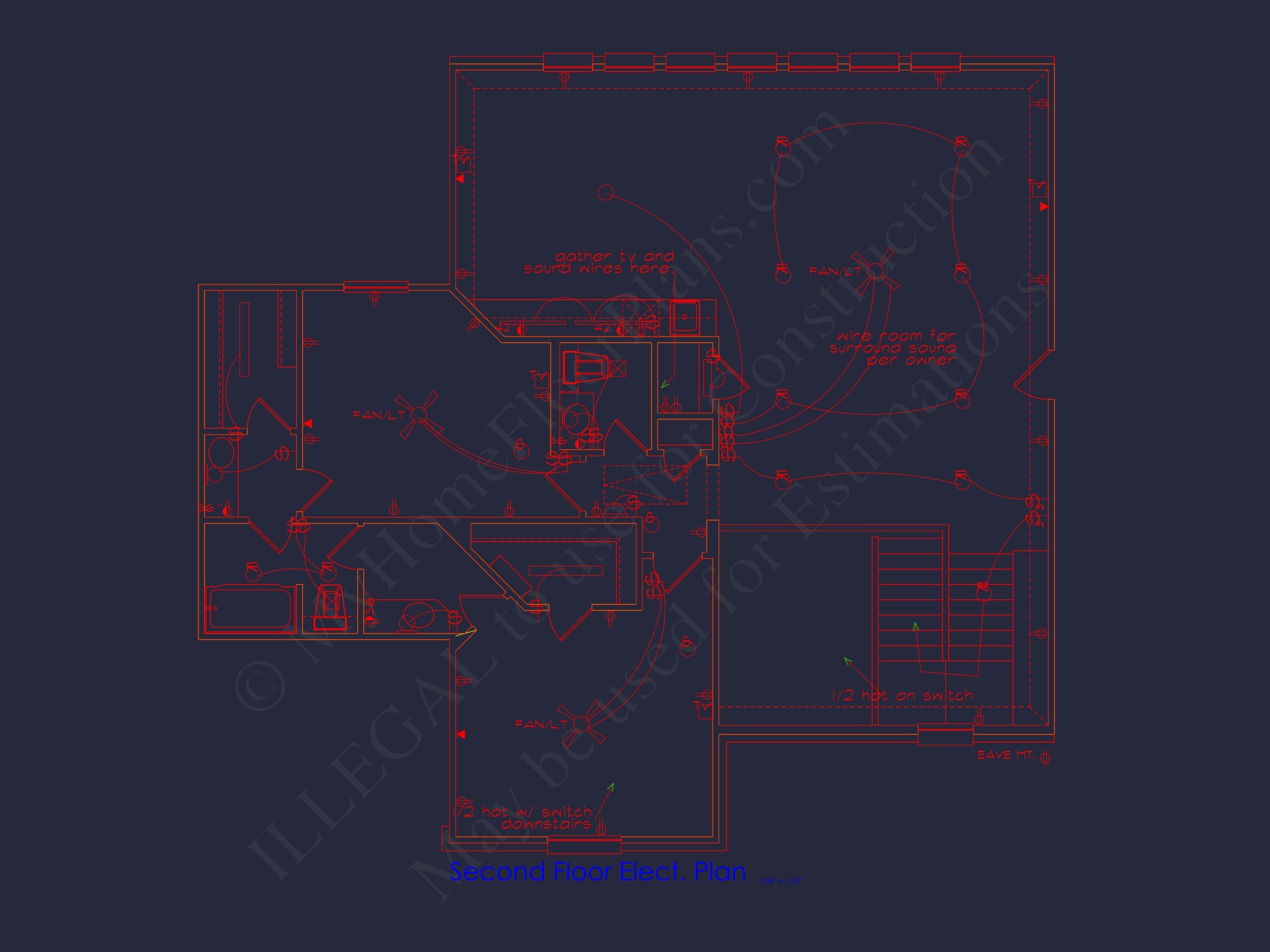 Modern 2-Story House Plan with 4 Bedrooms and CAD Blueprints