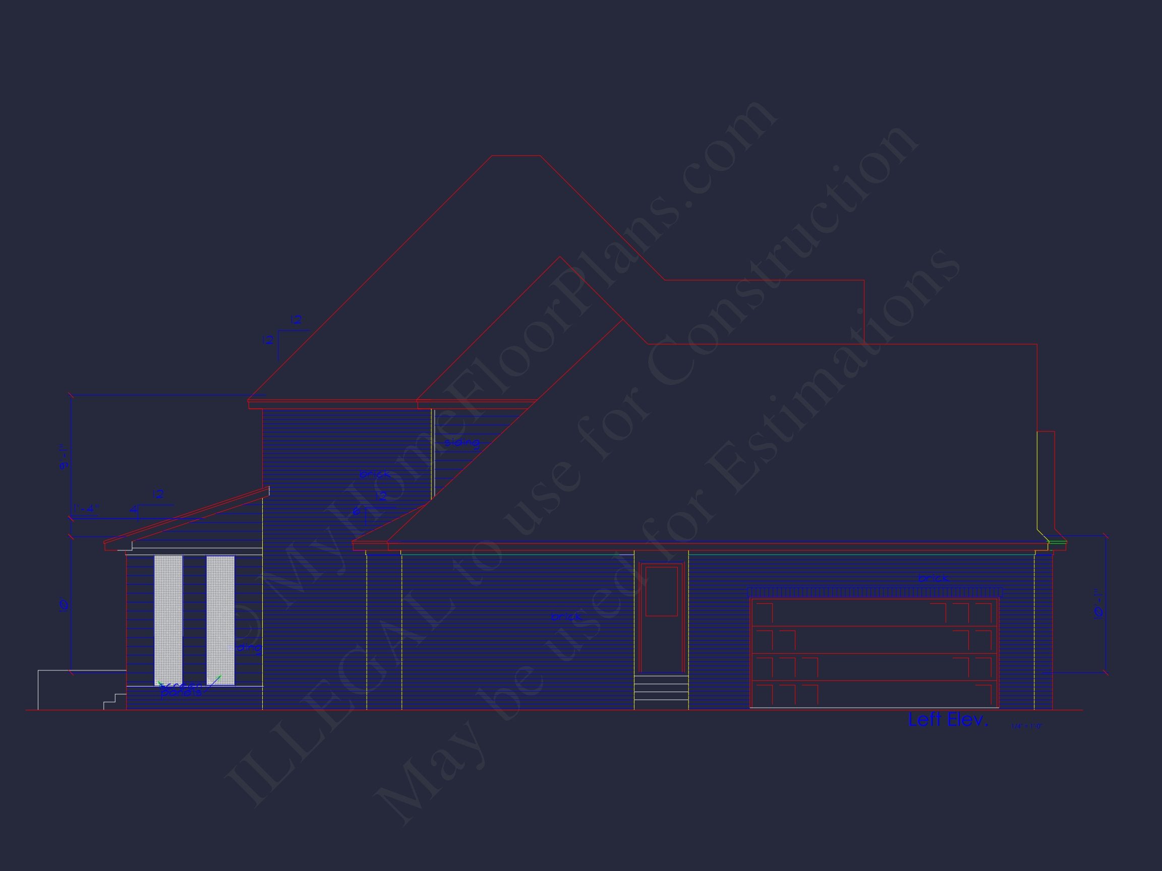 Modern 2-Story House Plan with 4 Bedrooms and CAD Blueprints