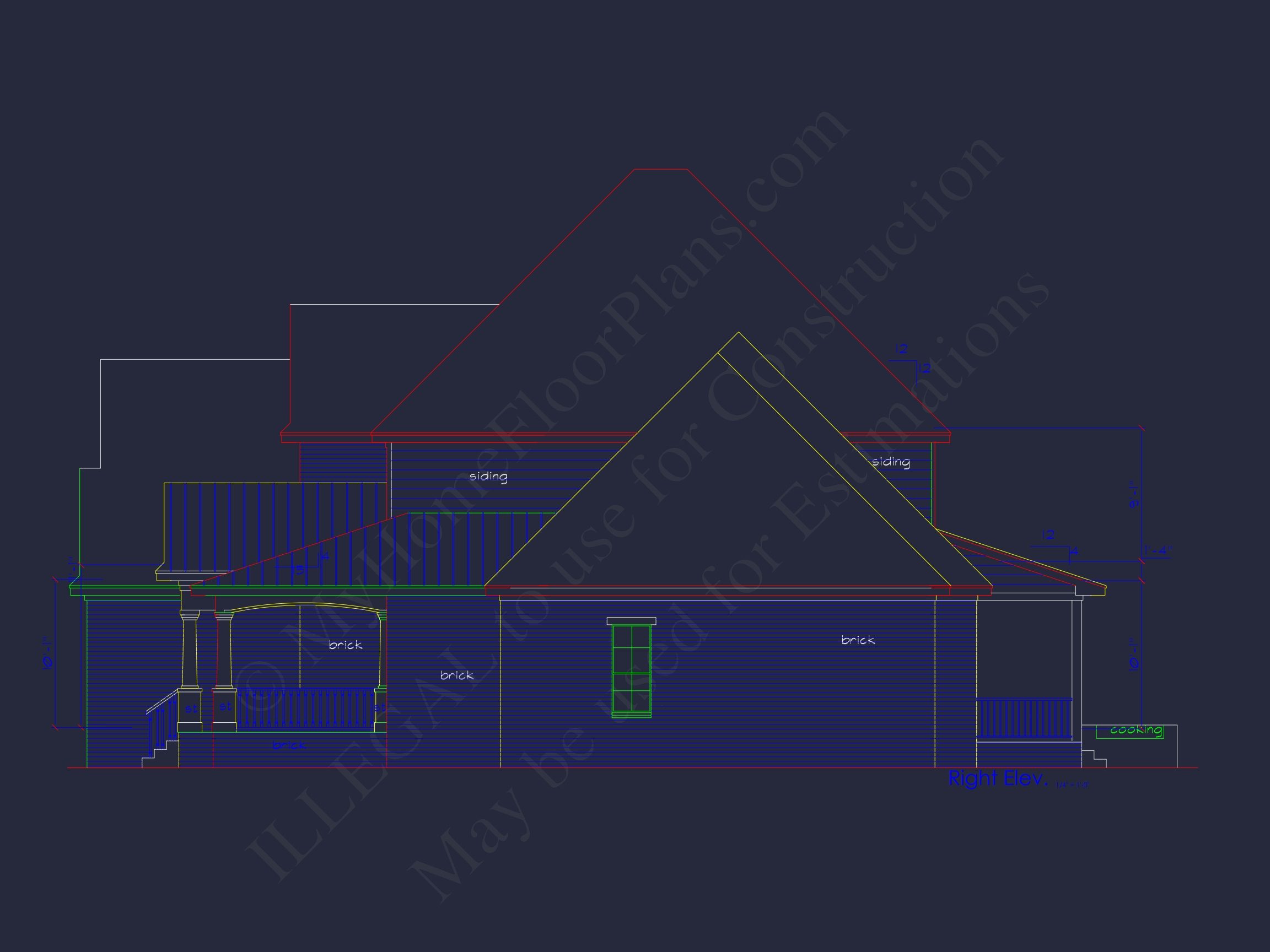 Modern 2-Story House Plan with 4 Bedrooms and CAD Blueprints