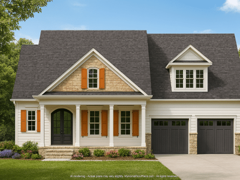 Modern 2-Story House Plan with 4 Bedrooms and CAD Design