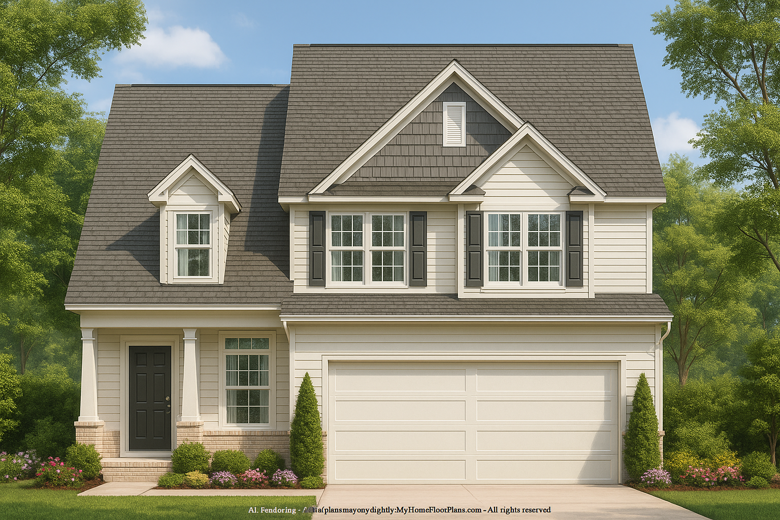 Modern 2-Story House Plan with CAD Designs and Blueprint
