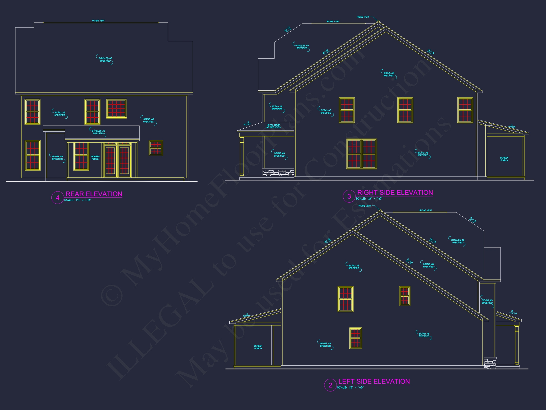 Modern 2-Story House Plan with Customizable CAD Designs